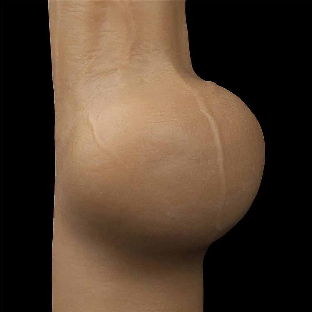 11'' Dual Density Dildo Handle Foreskin Cock