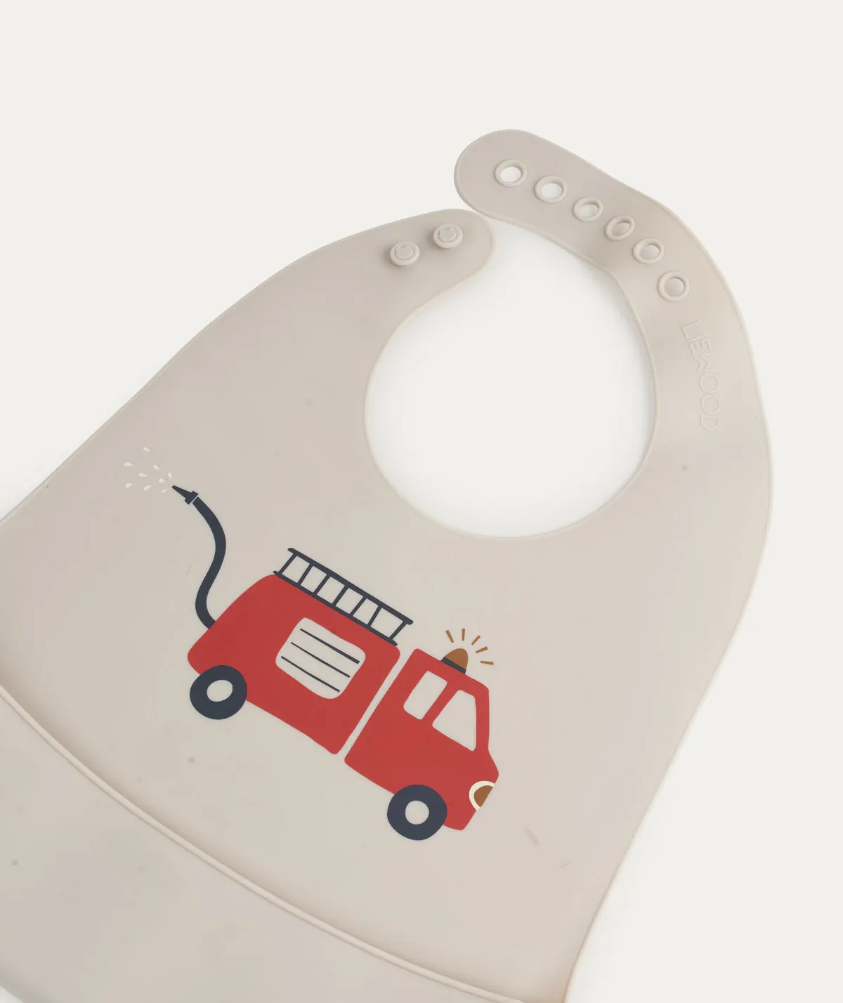 2 Pack Tilda Silicone Bib - Emergency vehicle / Sandy
