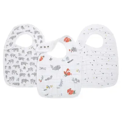 Aden and Anais 3 pack muslin snap bibs