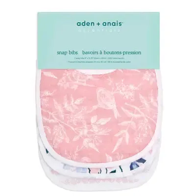 Aden and Anais 3 pack muslin snap bibs