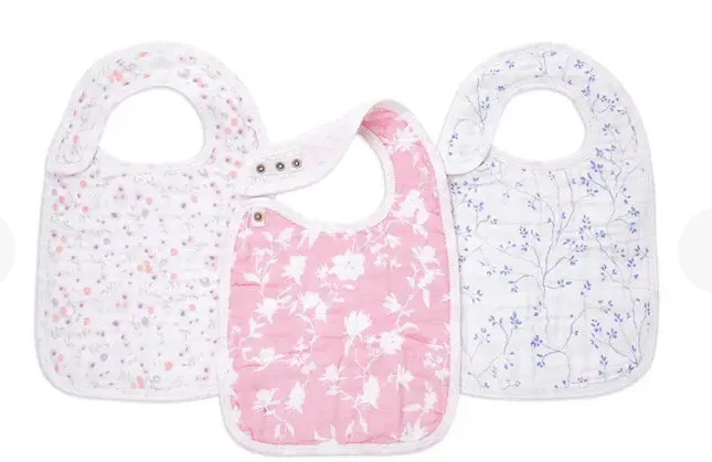 Aden and Anais 3 pack muslin snap bibs