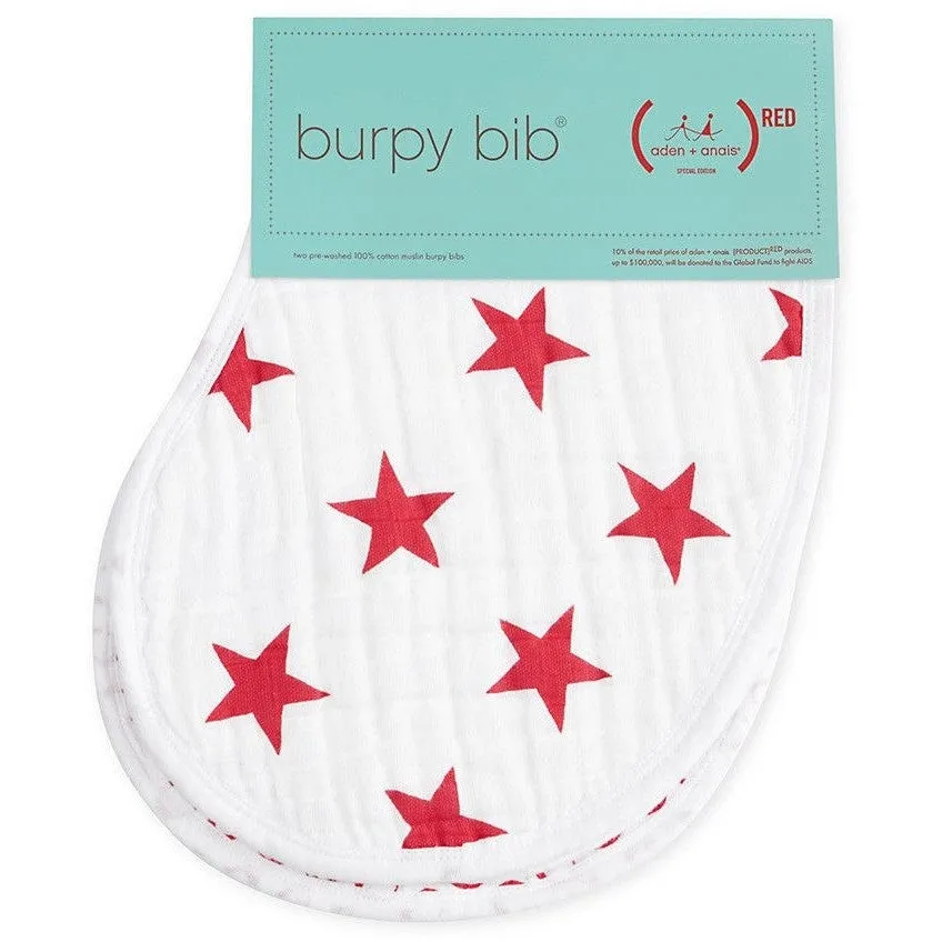 Aden and Anais - Burpy Bib (2 Set) - RED