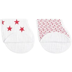 Aden and Anais - Burpy Bib (2 Set) - RED