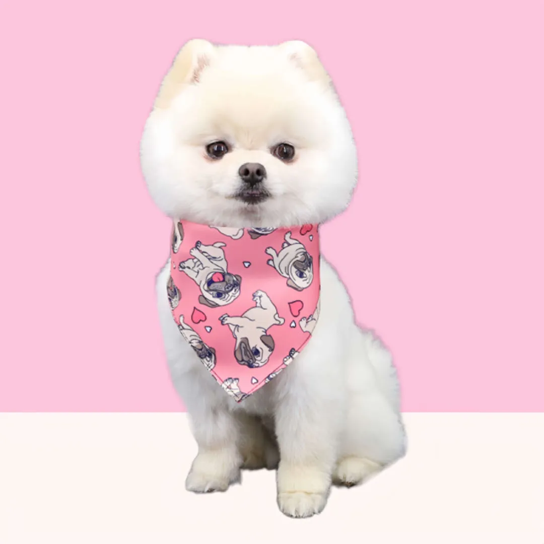 Adorable Cartoon Print Dog Bandana Triangle Pet Bibs