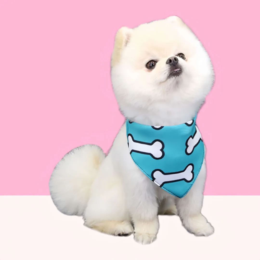 Adorable Cartoon Print Dog Bandana Triangle Pet Bibs