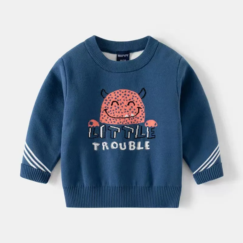 Alan Cartoon Pattern Sweater
