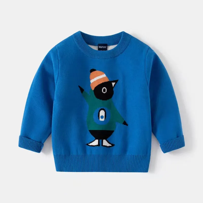 Alan Cartoon Pattern Sweater