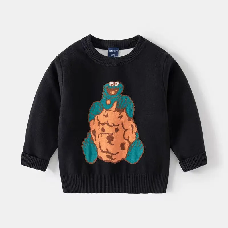 Alan Cartoon Pattern Sweater
