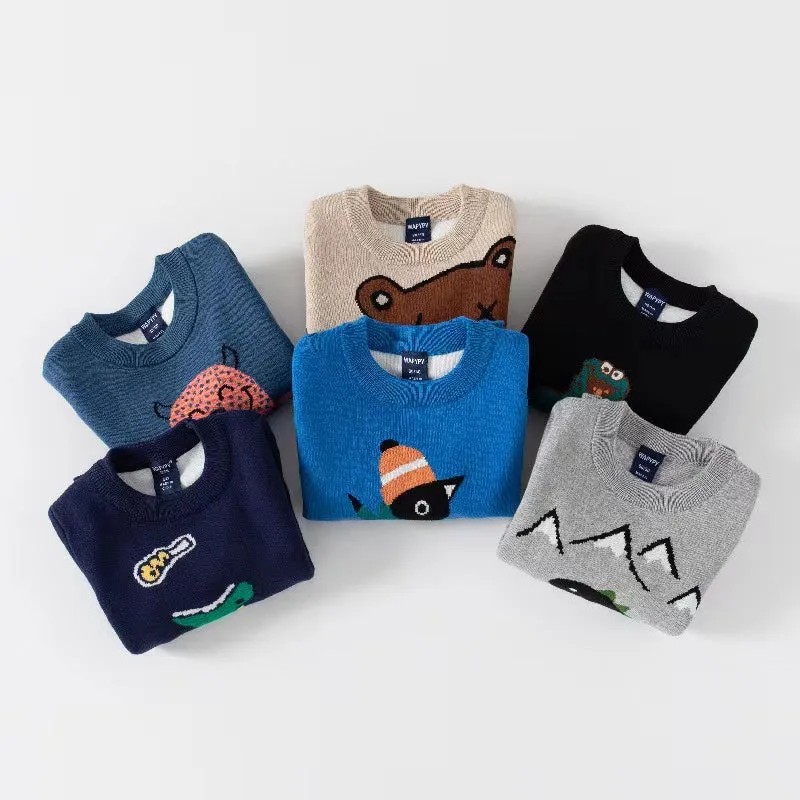 Alan Cartoon Pattern Sweater
