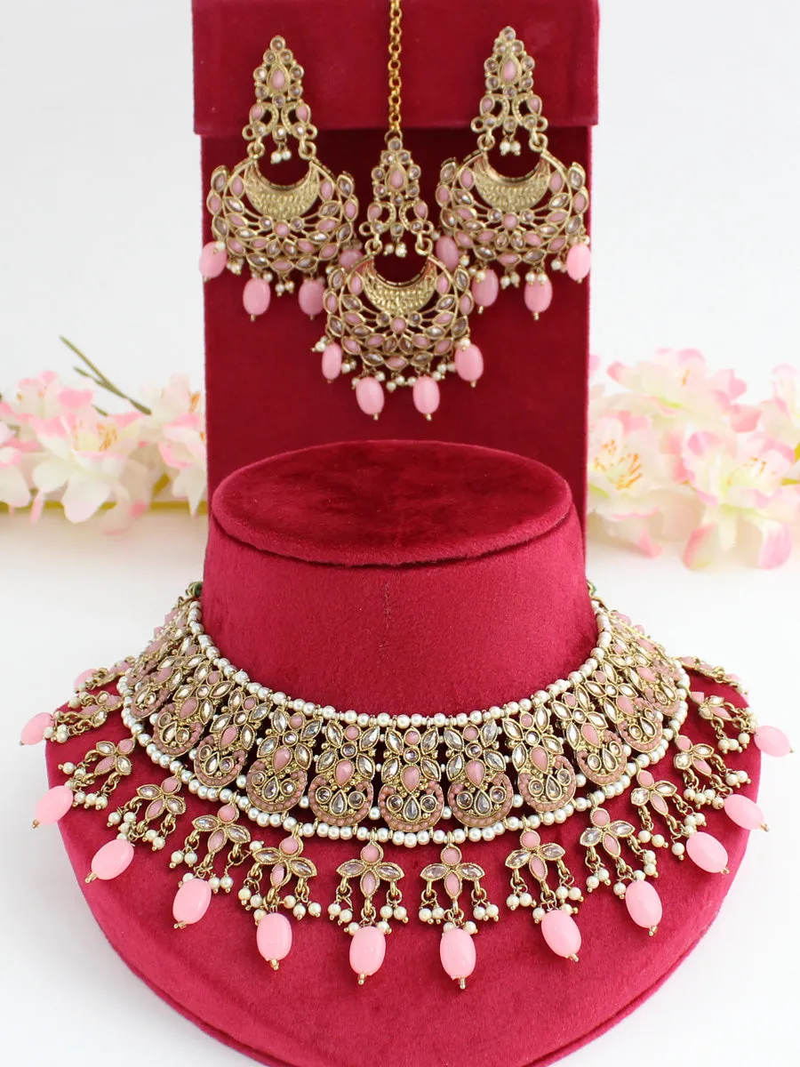 Anushri Polki Bib Necklace Set