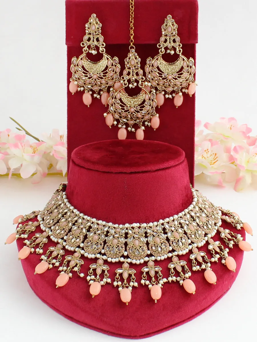 Anushri Polki Bib Necklace Set