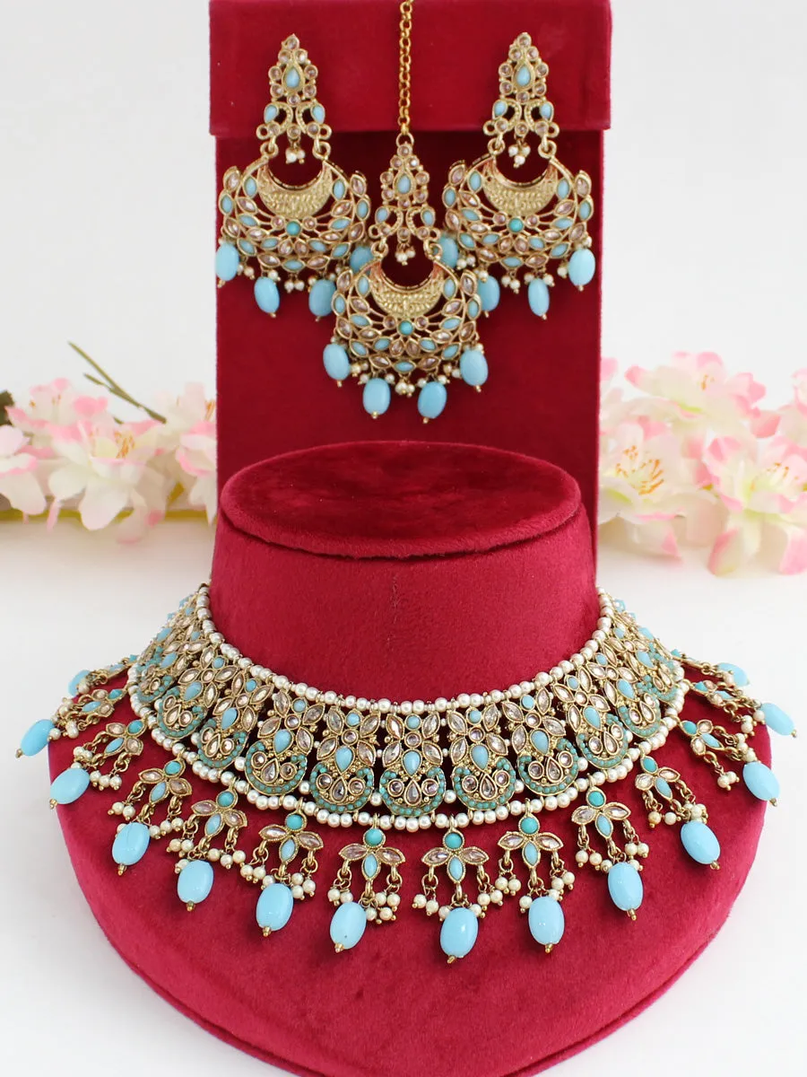 Anushri Polki Bib Necklace Set