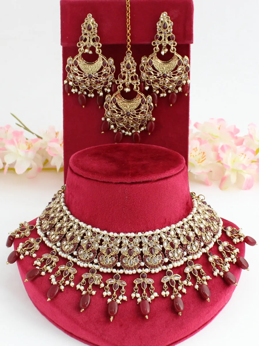Anushri Polki Bib Necklace Set
