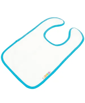ARTG® Babiezz® all-over sublimation baby bib | White/Aqua Blue