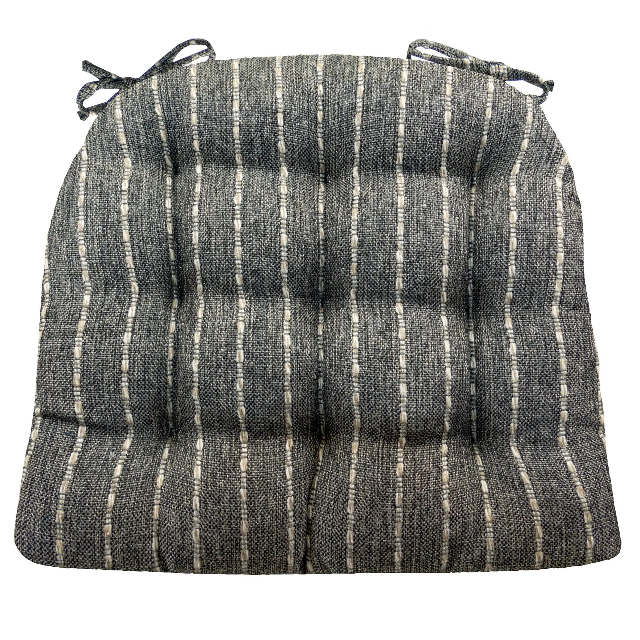 Avante Black Dining Chair Pads - Latex Foam Fill, Reversible - Made in USA