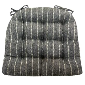 Avante Black Dining Chair Pads - Latex Foam Fill, Reversible - Made in USA