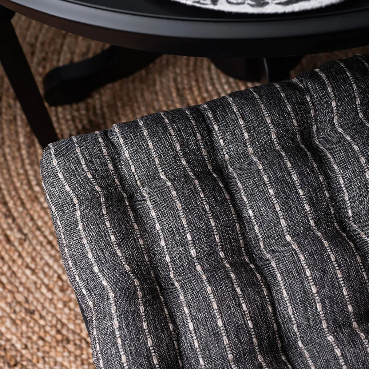 Avante Black Dining Chair Pads - Latex Foam Fill, Reversible - Made in USA