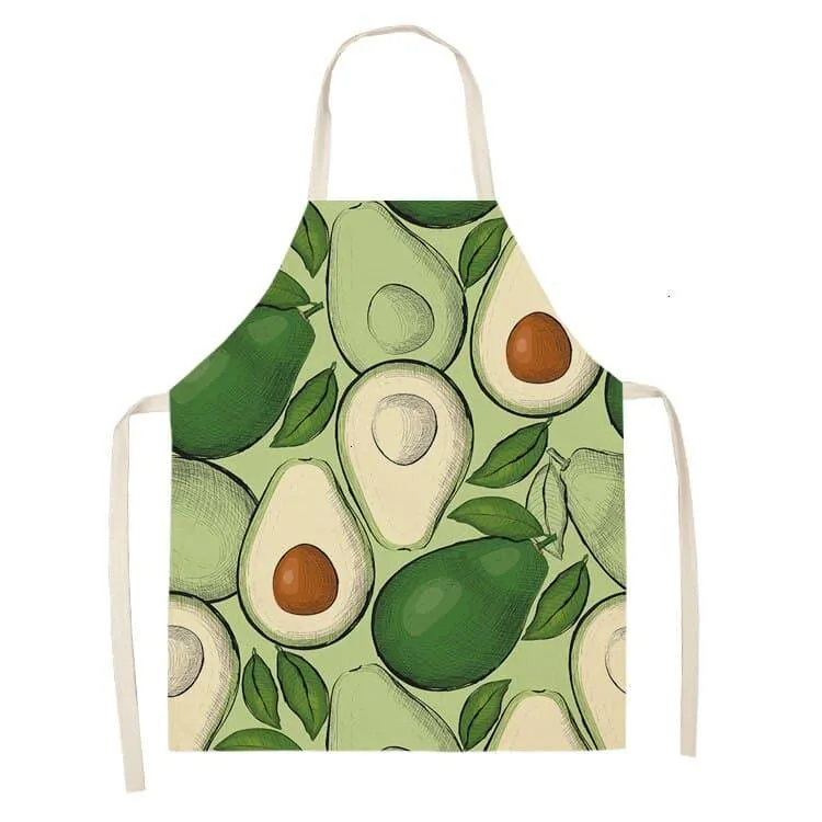 Avocado Printed Kitchen Bib