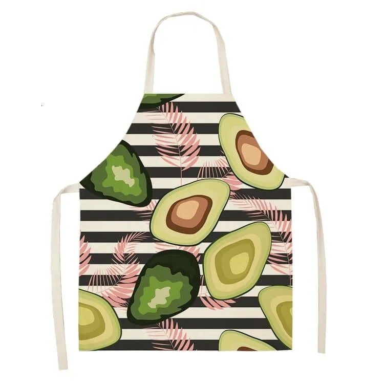 Avocado Printed Kitchen Bib