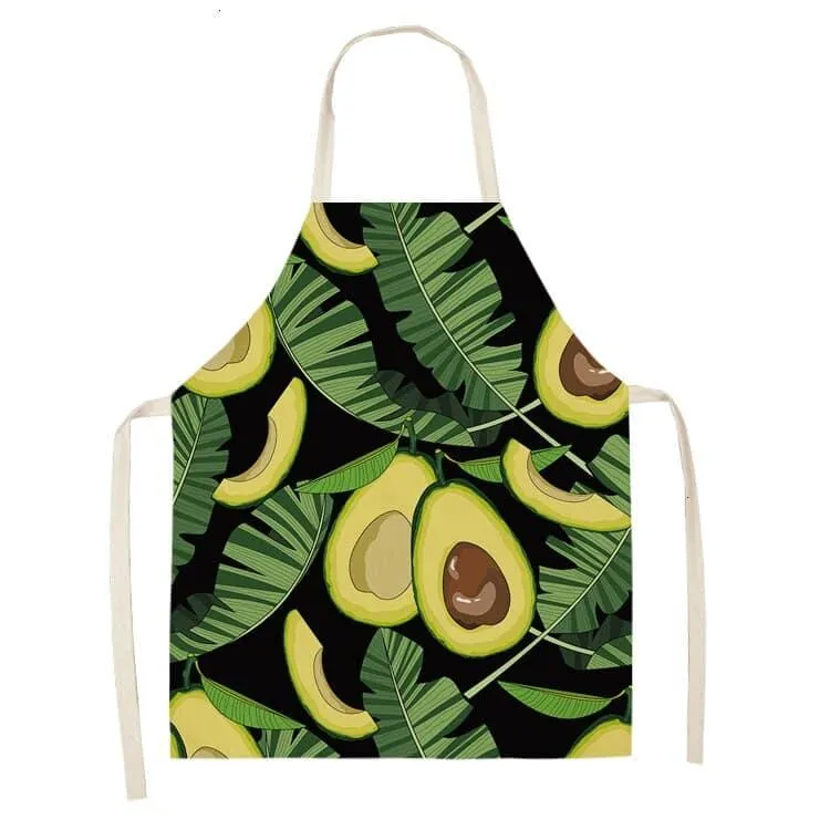 Avocado Printed Kitchen Bib