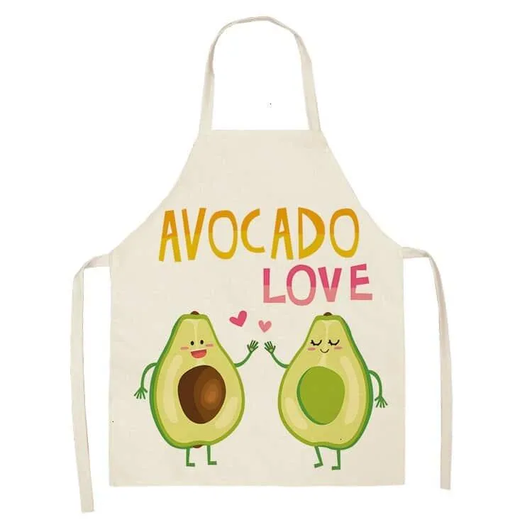 Avocado Printed Kitchen Bib