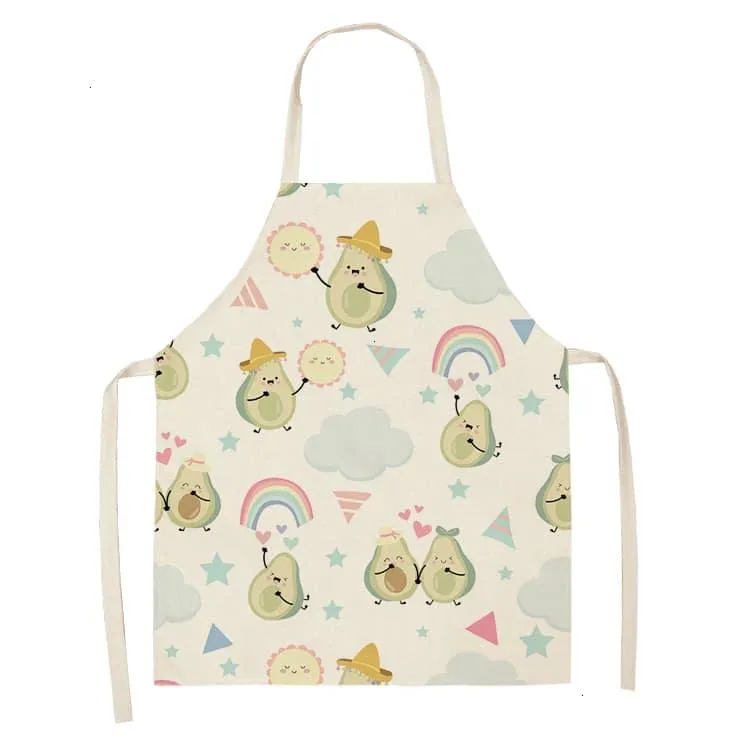 Avocado Printed Kitchen Bib