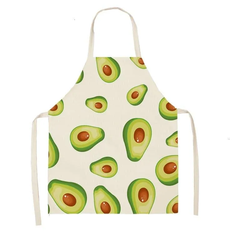 Avocado Printed Kitchen Bib