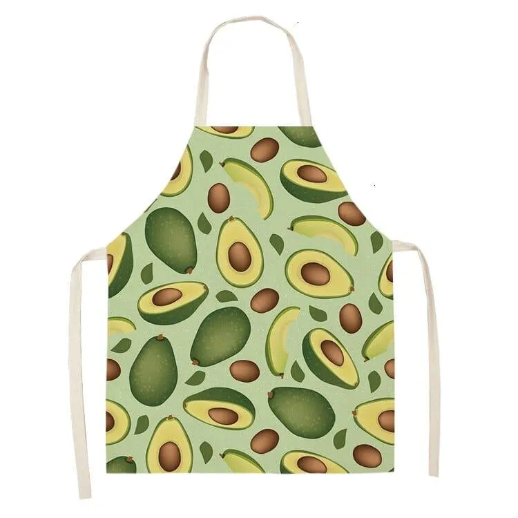 Avocado Printed Kitchen Bib