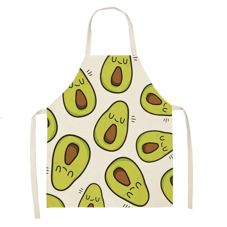 Avocado Printed Kitchen Bib