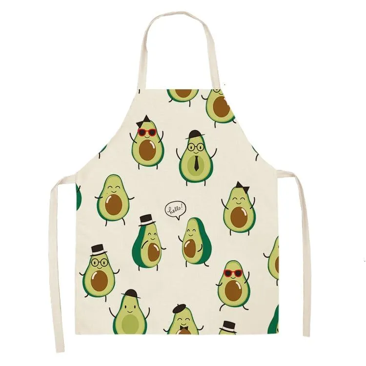 Avocado Printed Kitchen Bib