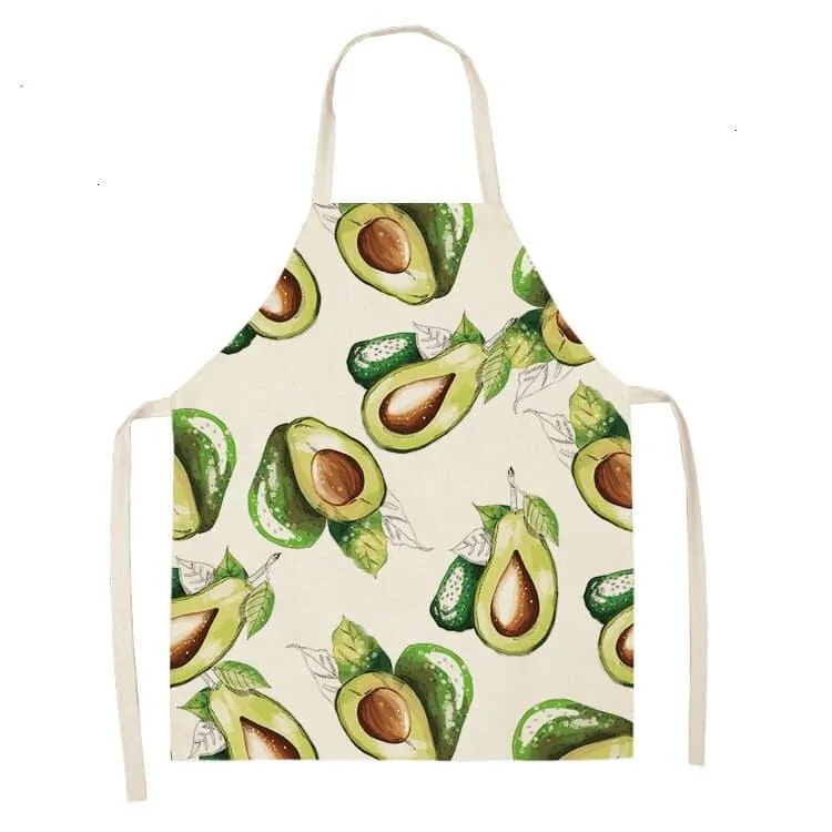 Avocado Printed Kitchen Bib