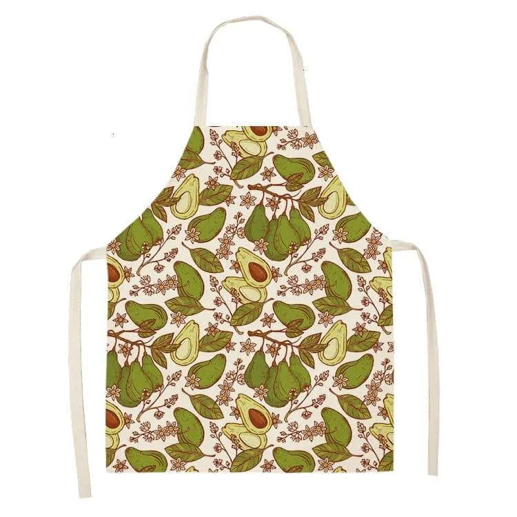 Avocado Printed Kitchen Bib