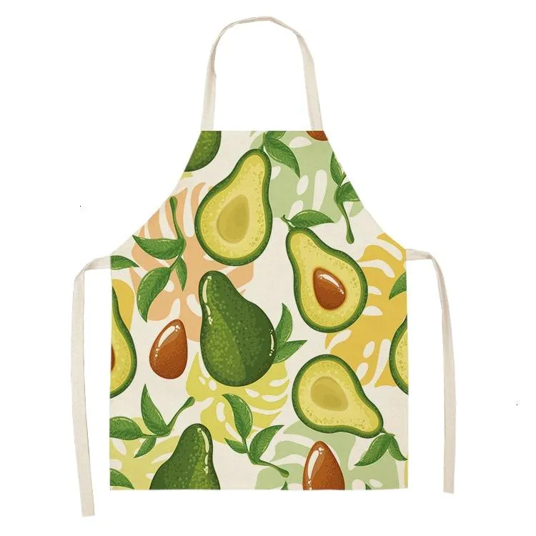 Avocado Printed Kitchen Bib