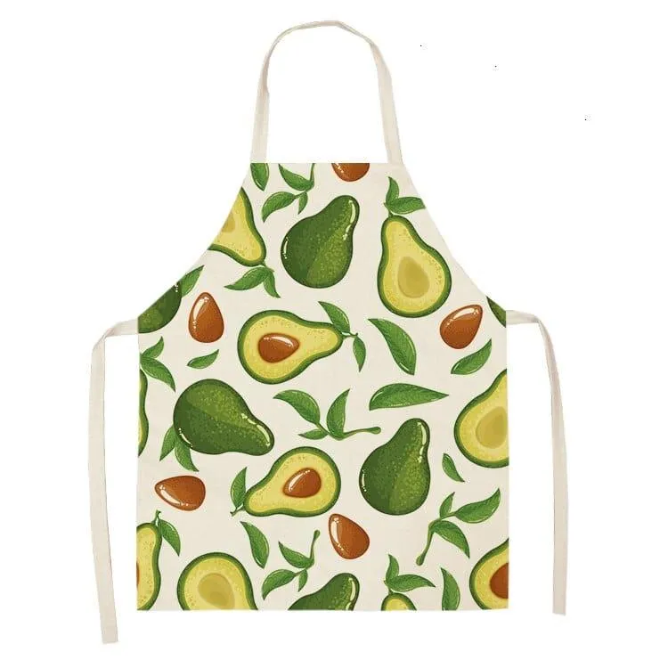 Avocado Printed Kitchen Bib