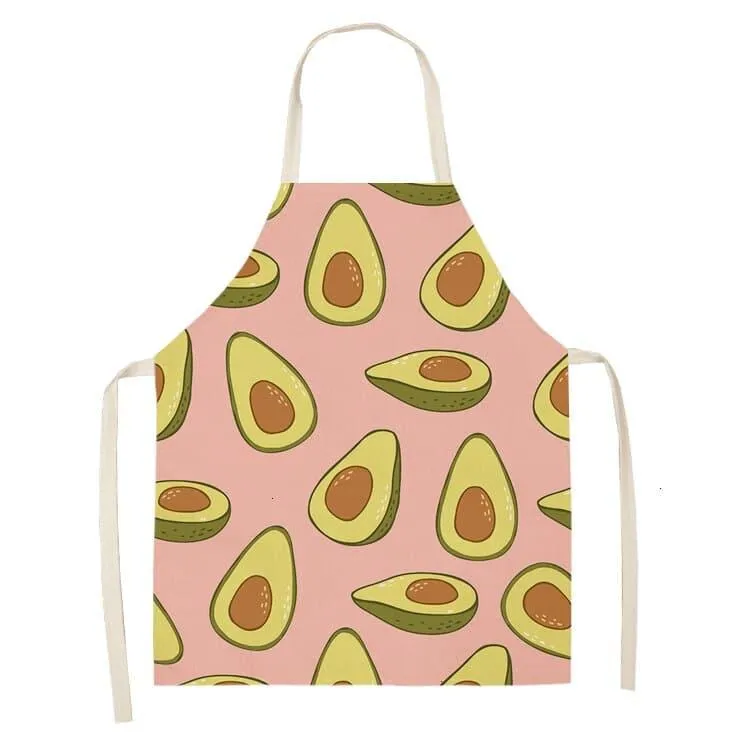 Avocado Printed Kitchen Bib