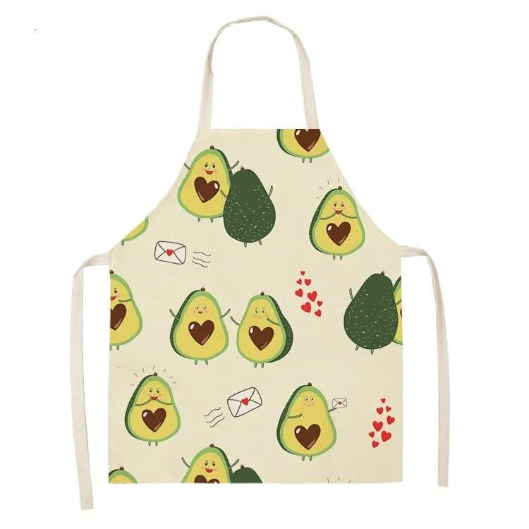 Avocado Printed Kitchen Bib