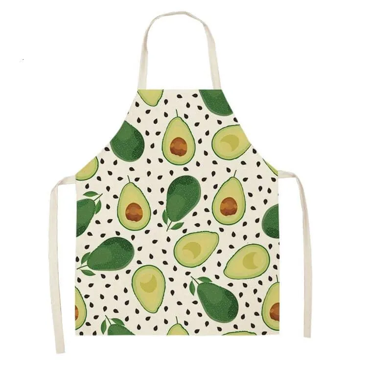 Avocado Printed Kitchen Bib