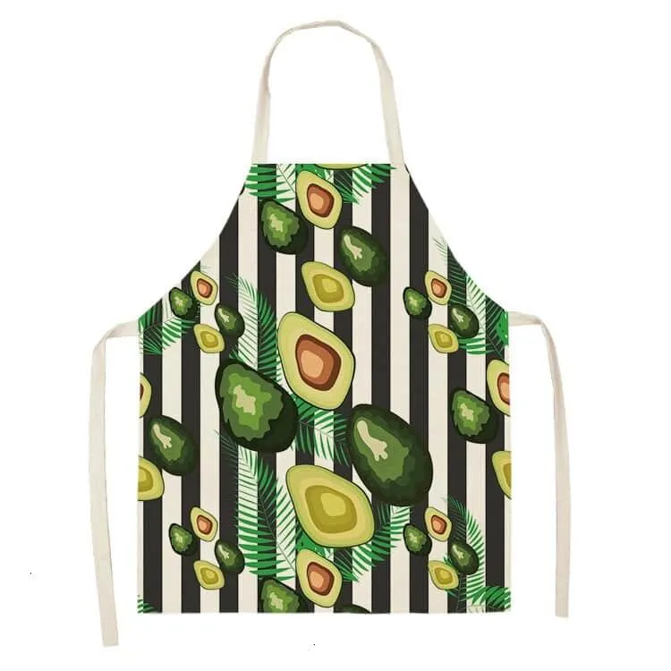 Avocado Printed Kitchen Bib