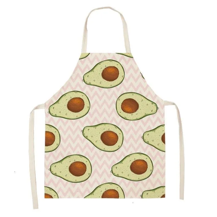 Avocado Printed Kitchen Bib