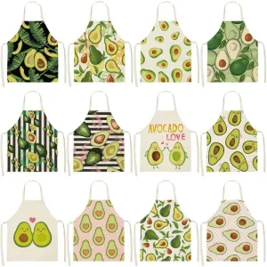 Avocado Printed Kitchen Bib