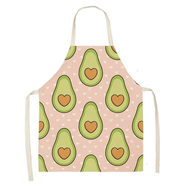 Avocado Printed Kitchen Bib