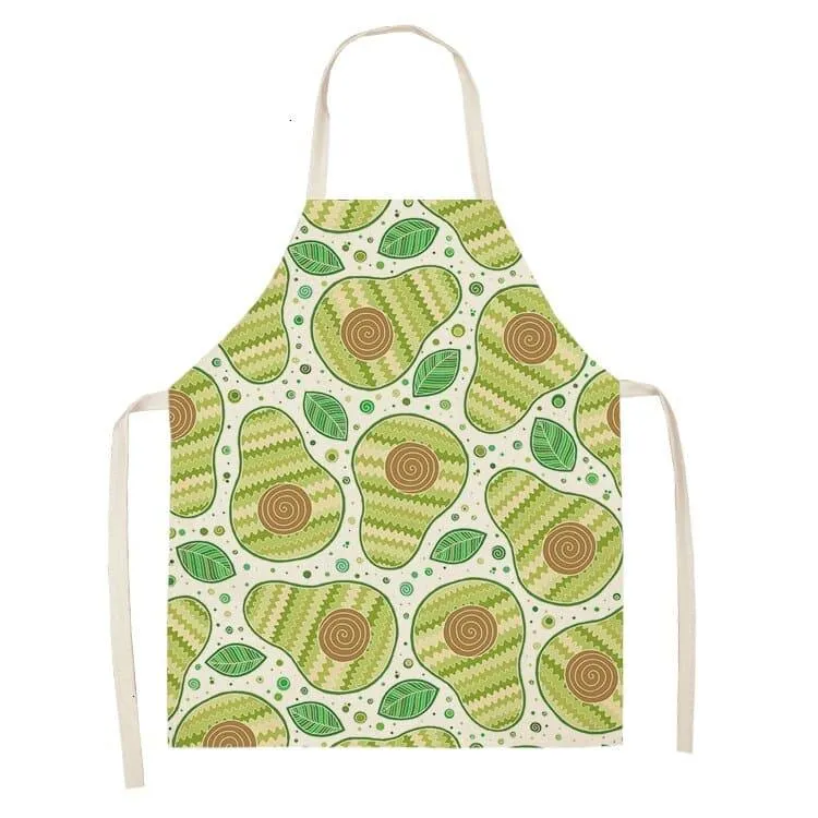 Avocado Printed Kitchen Bib