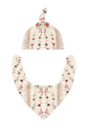 BABIES BIB AND BEANIE SET PINK LEMONADE