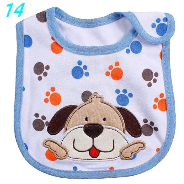 Baby Bibs Cute Cartoon Pattern Toddler Baby Waterproof Saliva Towel Cotton Fit 0-3 Years Old  Infant Burp Cloths Feeding Baby