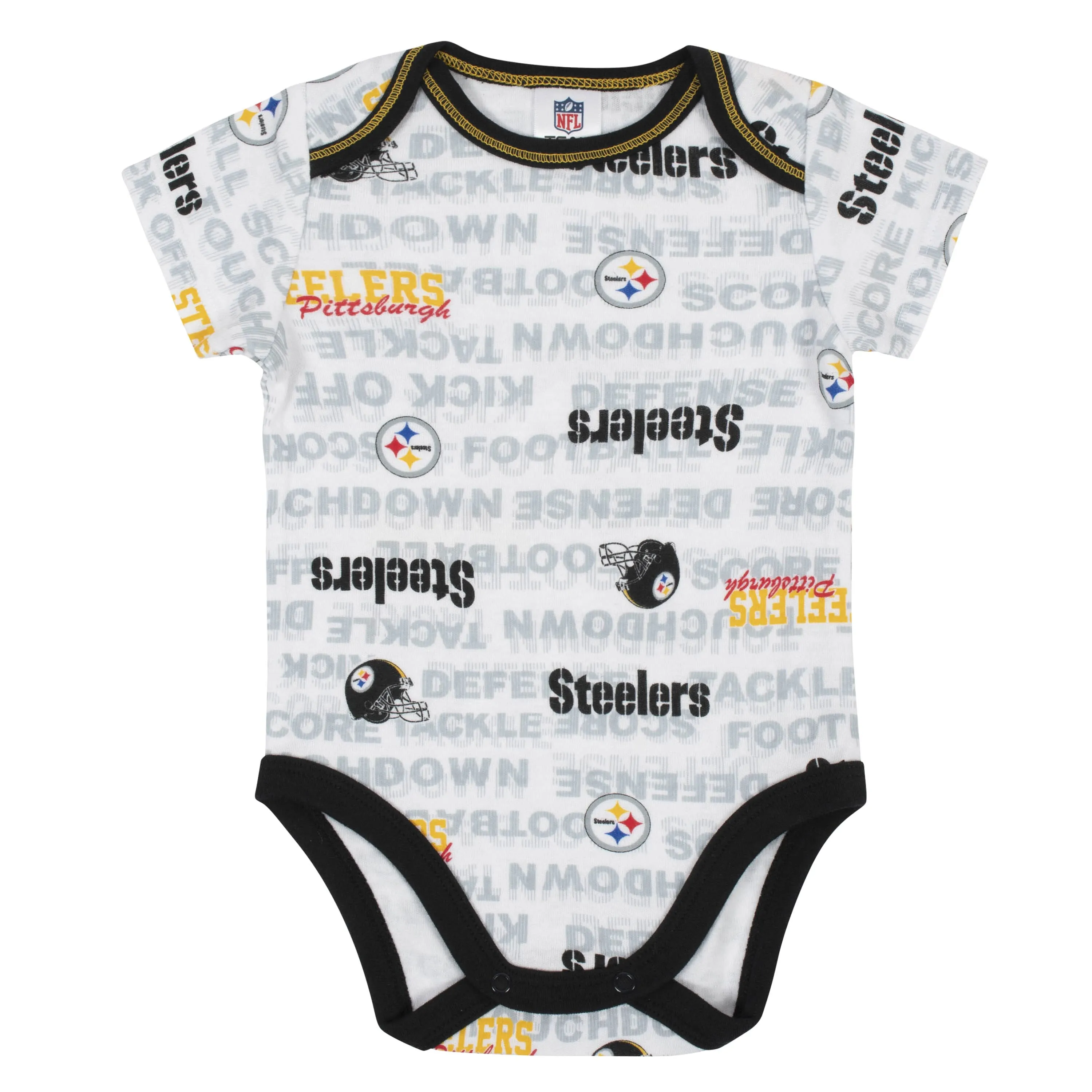 Baby Boys 3-Piece Pittsburgh Steelers Bodysuit, Cap, and Bib Set