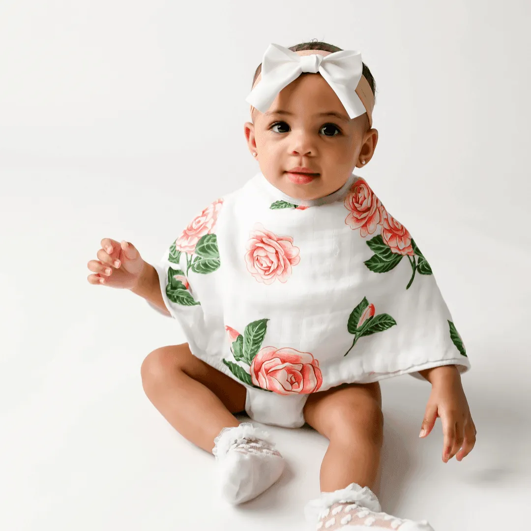 Baby Burp Cloth & Bib Combo: Camellia
