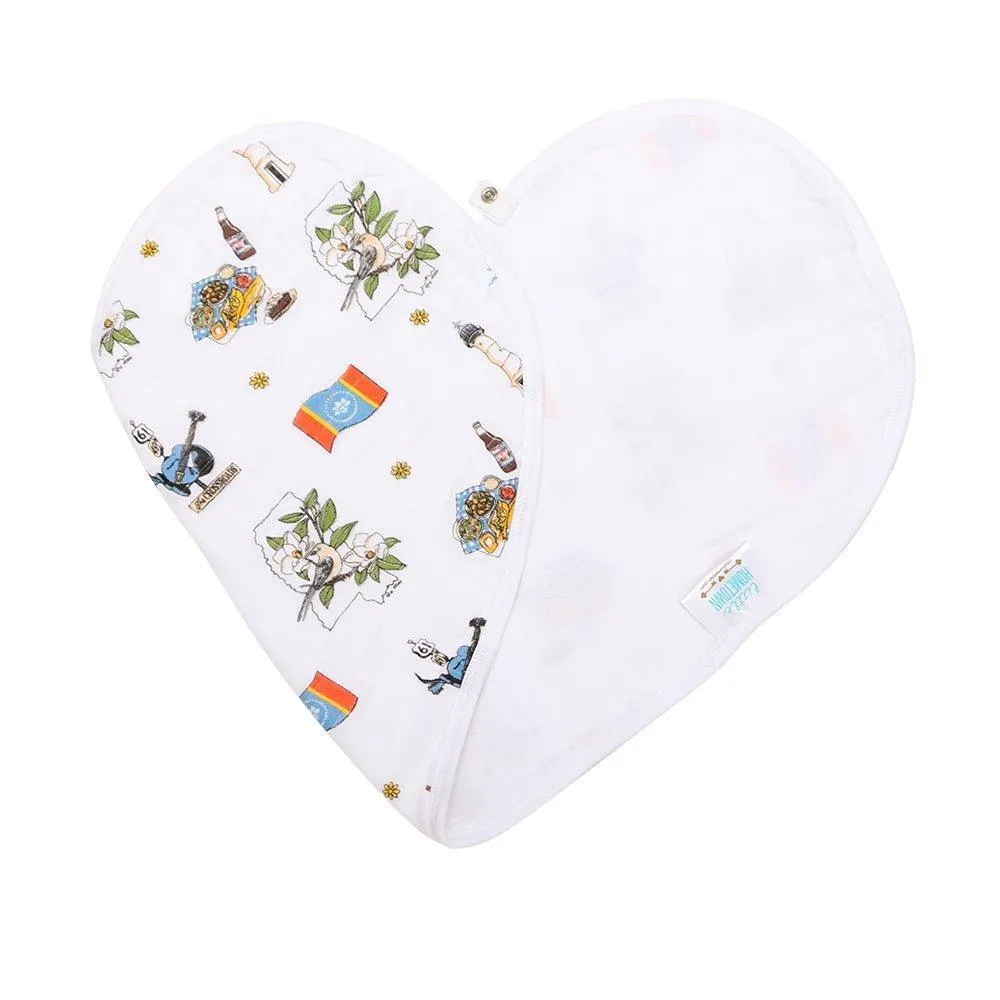 Baby Burp Cloth & Bib Combo: Mississippi
