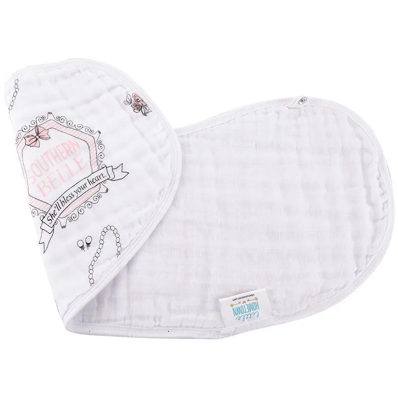 Baby Burp Cloth & Bib Combo:  Southern Belle