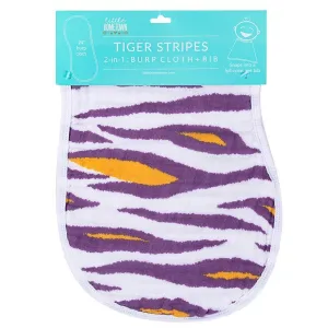 Baby Burp Cloth & Bib Combo: Tiger Stripe