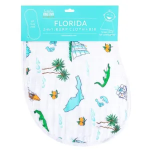 Baby Burp Cloth and Wraparound Bib Florida Baby